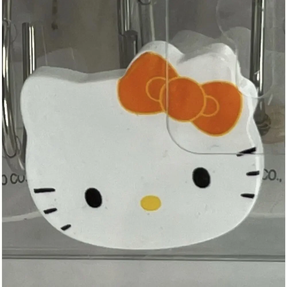 Hello Kitty Shower Curtain Hooks Set of 12 – Orange White Bathroom Decor